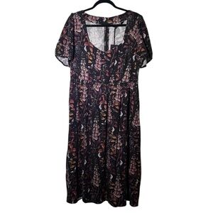 Disturbia Foxglove Button Detail Midi Dress NWT US 12